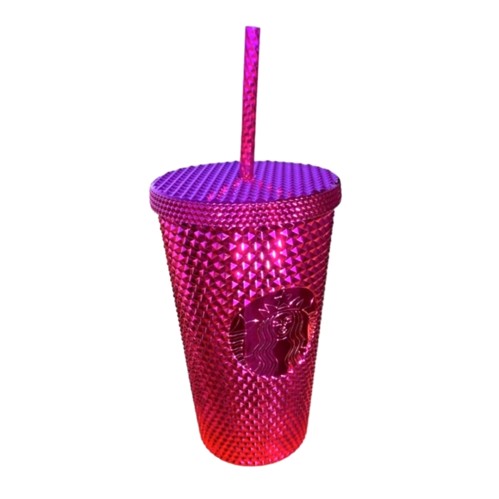Starbucks 2022 Sangria Bling Plastic Cold Cup Tumbler 16 Fl Oz Limited Edition